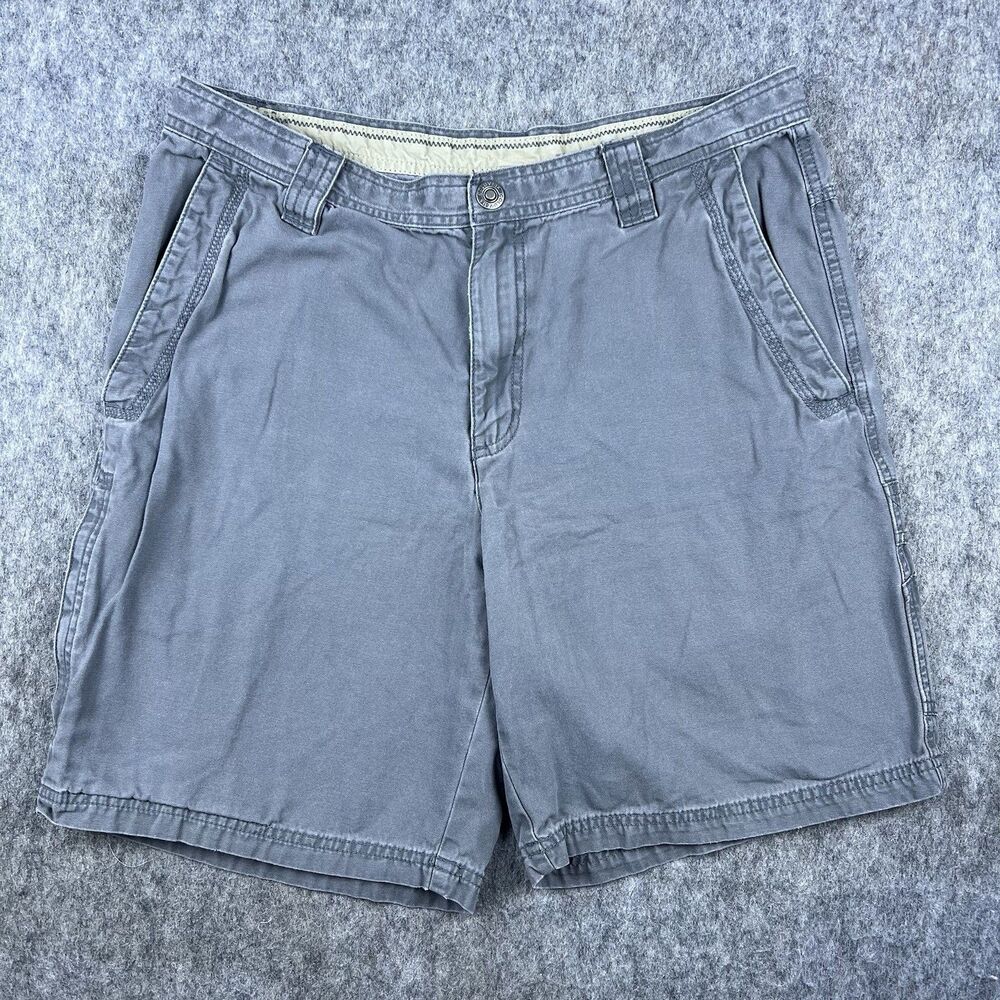 Columbia Men's Cargo Shorts Hiking Gray Outdoor Activewear 9" Inseam Size 34